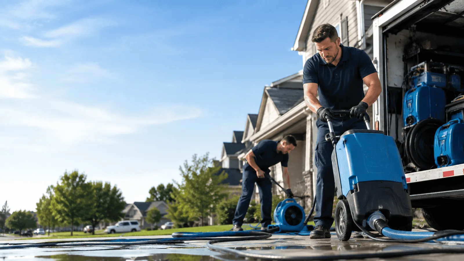 Dehumidification being performed in La Porte City, IA